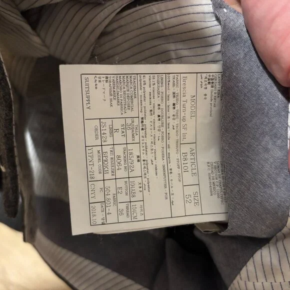 Gray Flannel Suit from Suitsupply 42R, 34x32 Pants - Picture 5 of 5
